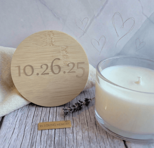 Personalized memorial candles